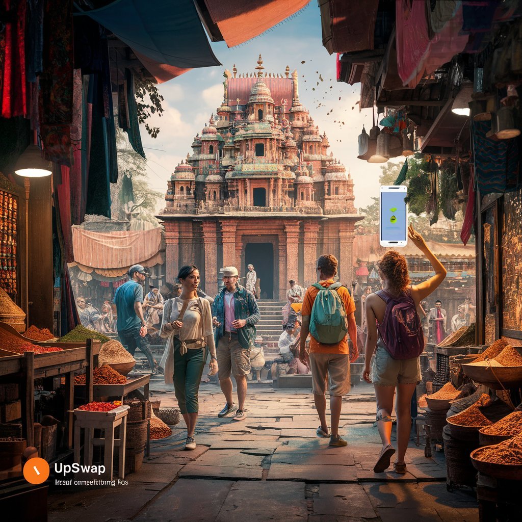 Discover India Like a Local Tourists exploring hidden gems in India with the UpSwap India travel app