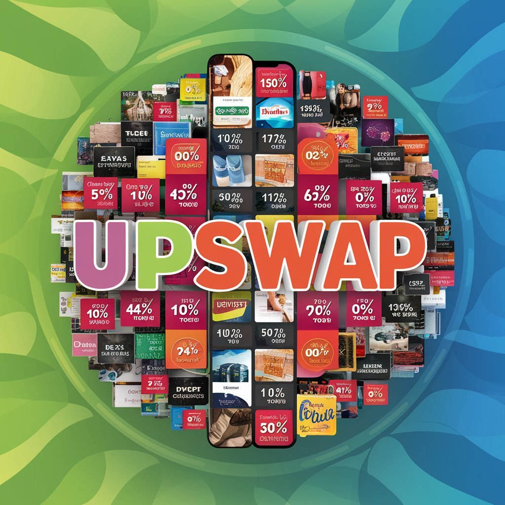 Upswap App Screenshot of Upswap App interface showing deals and discounts