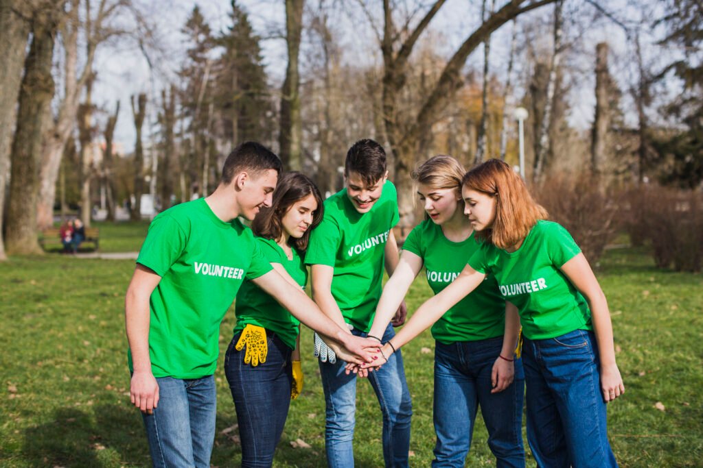 People joining activities for local fun